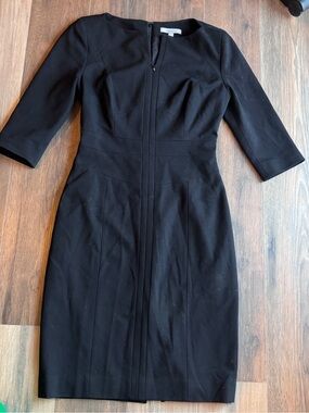 Classiques Entier Black Long Sleeve Sheath Dress